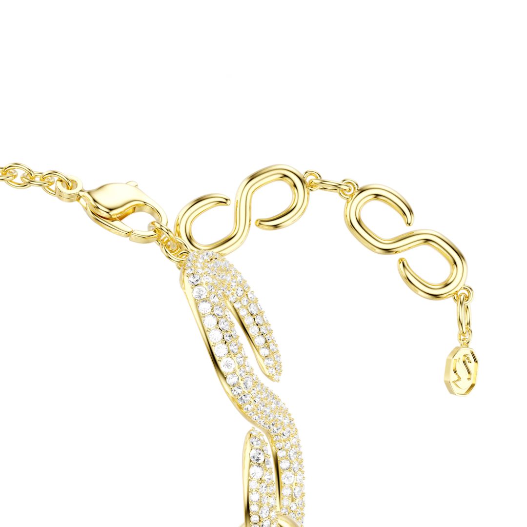 Swarovski Dextera Choker kaulakoru, keltakullattu ja kirkkaat kristallit, 5741788

