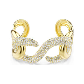 Swarovski Dextera Cuff rannekoru, keltakullattu ja kirkkaat kristallit
