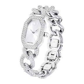 Swarovski Dextera chain rannekello, hopeanväri ja kirkkaat kristallit, 5668899