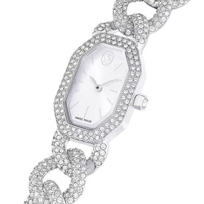 Swarovski Dextera chain rannekello, hopeanväri ja kirkkaat kristallit, 5668899