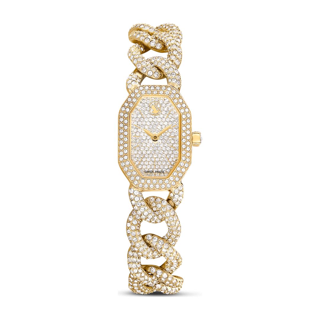 Swarovski Dextera chain rannekello, keltakullanväri ja kirkkaat kristallit, 5668854