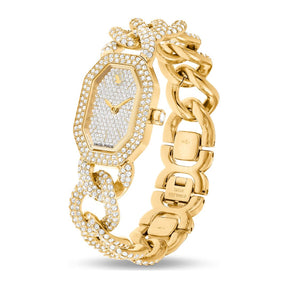 Swarovski Dextera chain rannekello, keltakullanväri ja kirkkaat kristallit, 5668854