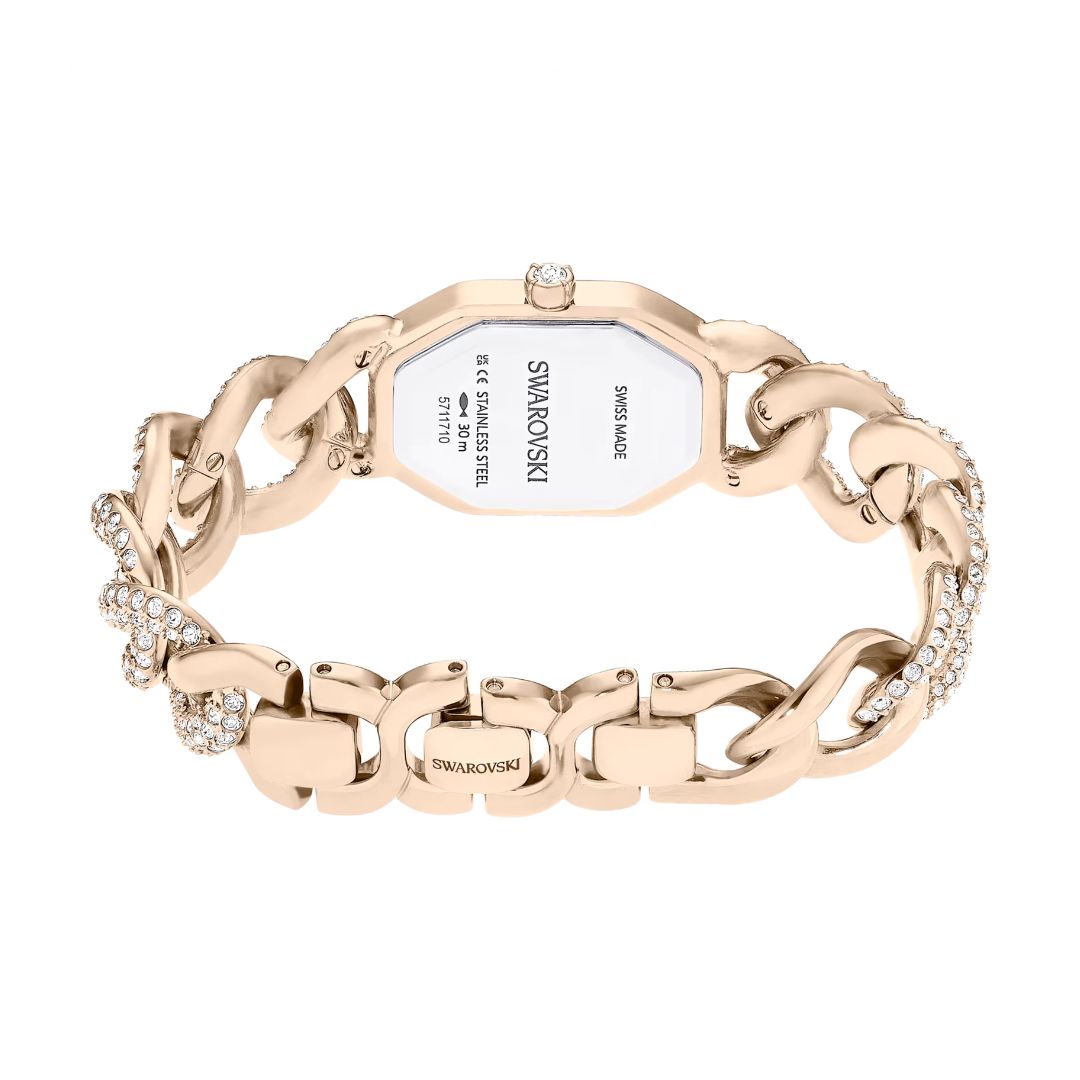 Swarovski Dextera chain rannekello, samppanjakullanväri ja kirkkaat kristallit, 5711710