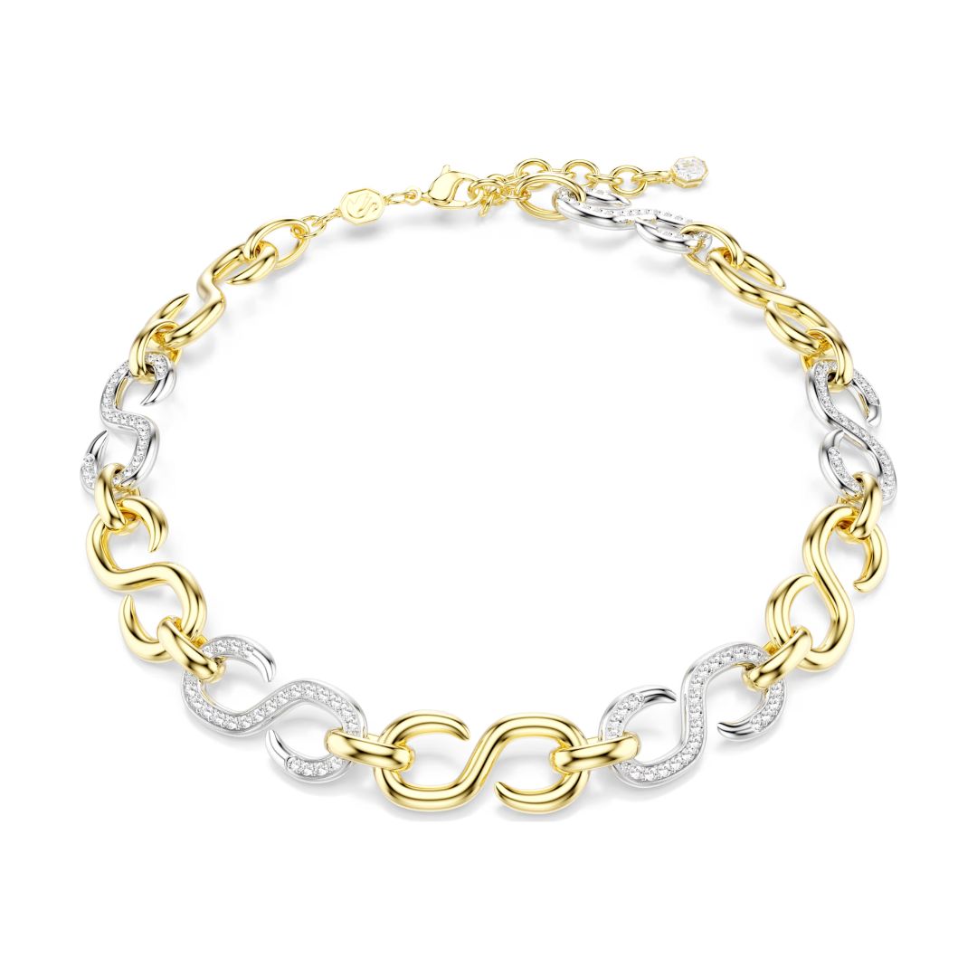 Swarovski Dextera kaulakoru, keltakullattu ja kirkkaat kristallit, 5741795