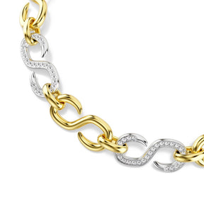 Swarovski Dextera kaulakoru, keltakullattu ja kirkkaat kristallit, 5741795