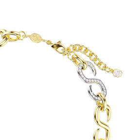 Swarovski Dextera kaulakoru, keltakullattu ja kirkkaat kristallit, 5741795