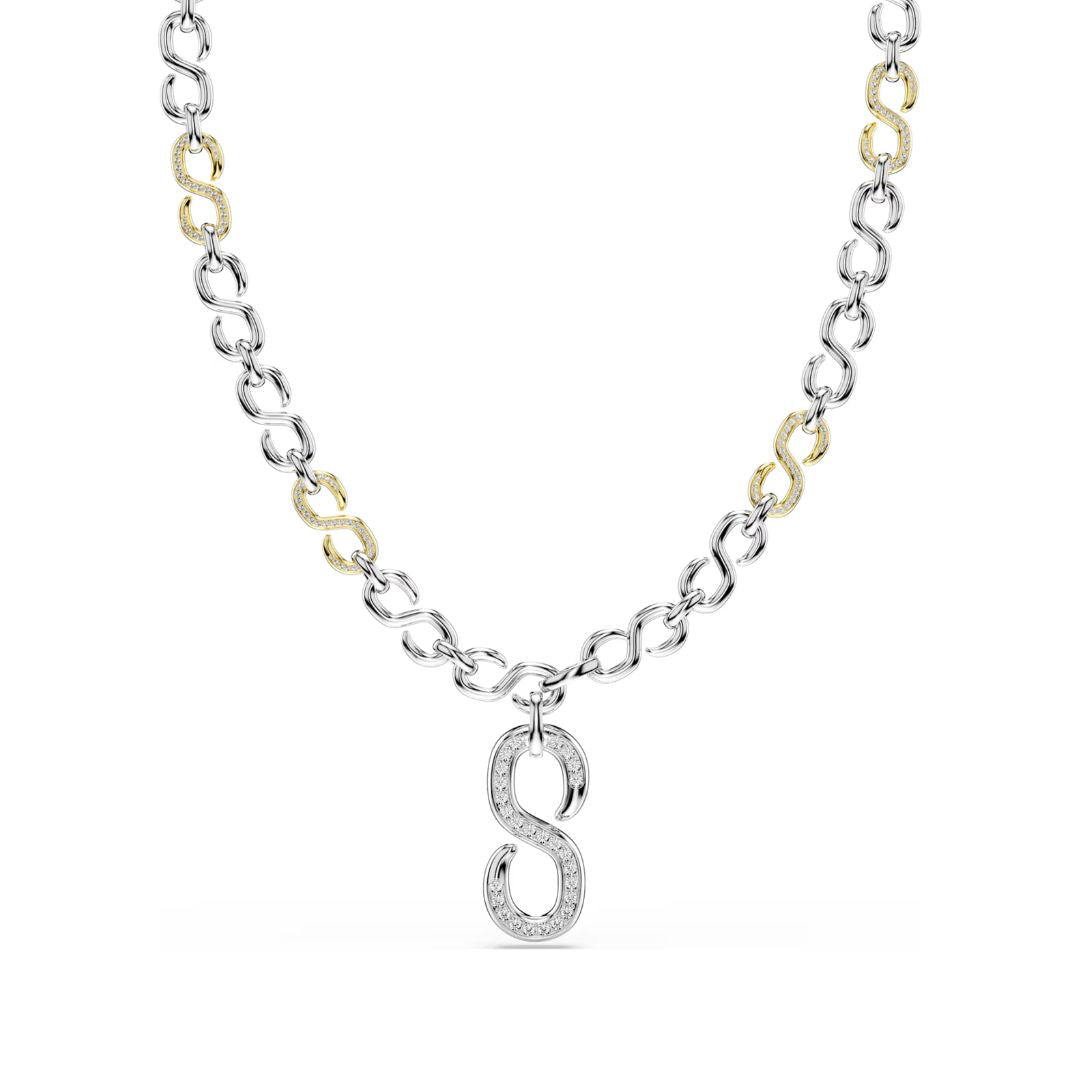 Swarovski Dextera kaulakoru, keltakullattu ja kirkkaat kristallit, 5743785