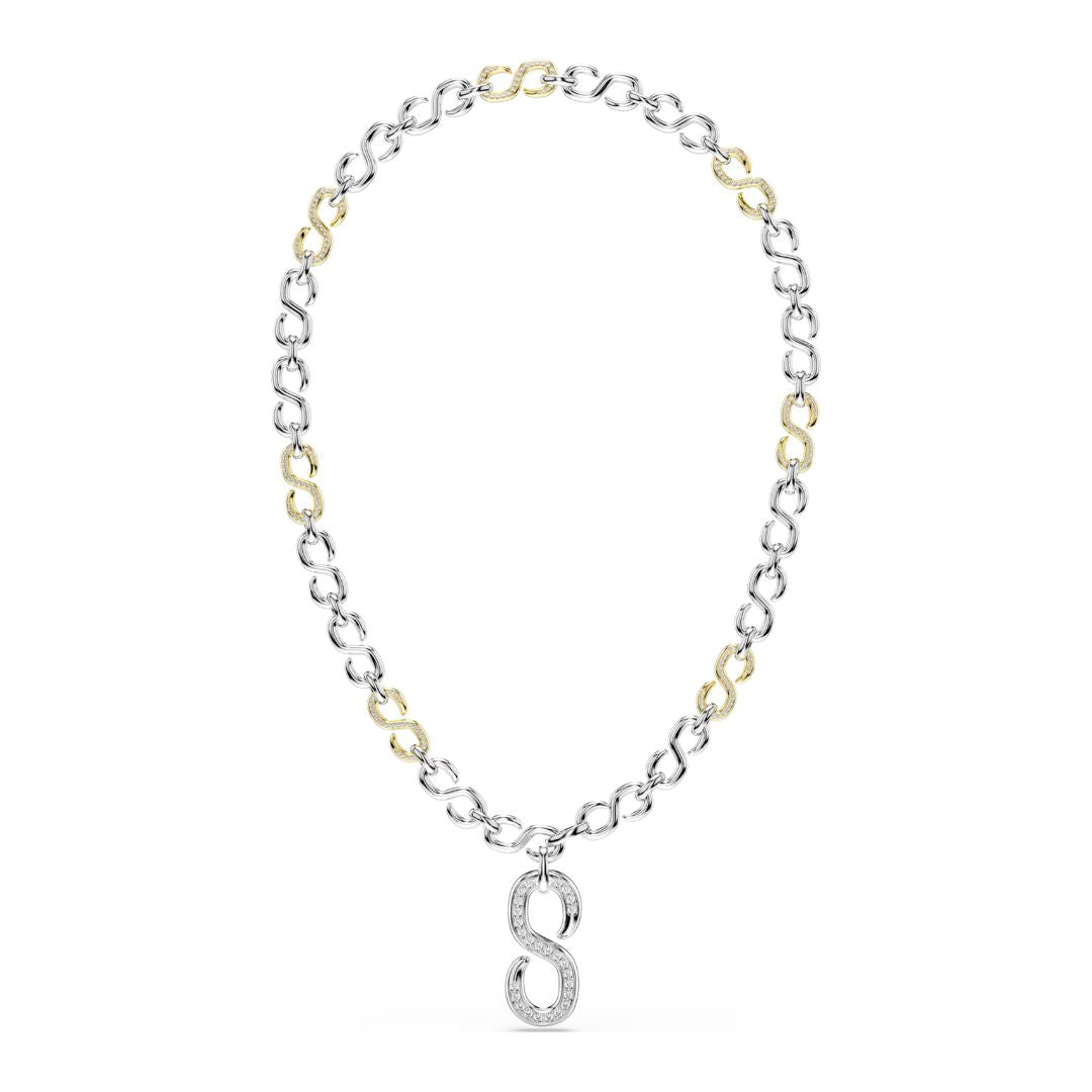 Swarovski Dextera kaulakoru, keltakullattu ja kirkkaat kristallit, 5743785