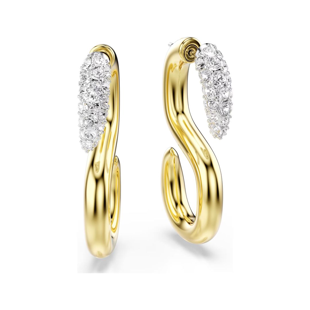 Swarovski Dextera korvakorut, keltakullattu ja kirkkaat kristallit 5741796