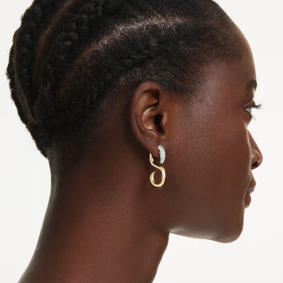 Swarovski Dextera korvakorut, keltakullattu ja kirkkaat kristallit 5741796