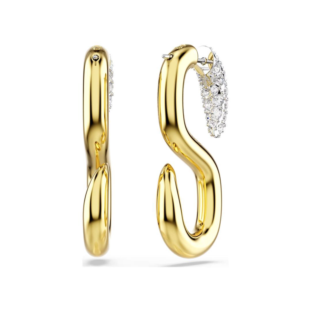 Swarovski Dextera korvakorut, keltakullattu ja kirkkaat kristallit 5741796