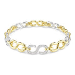 Swarovski Dextera rannekoru, keltakullattu ja kirkkaat kristallit, 5741792