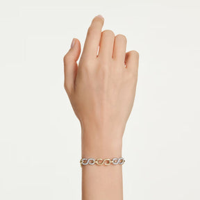 Swarovski Dextera rannekoru, keltakullattu ja kirkkaat kristallit, 5741792