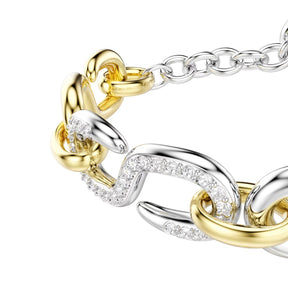 Swarovski Dextera rannekoru, keltakullattu ja kirkkaat kristallit, 5741797