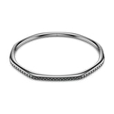 Swarovski Dextera rannerengas, tumma metalli ja harmaat kristallit