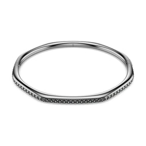 Swarovski Dextera rannerengas, tumma metalli ja harmaat kristallit