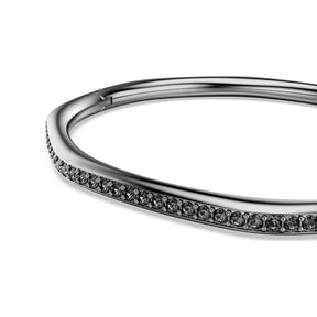 Swarovski Dextera rannerengas, tumma metalli ja harmaat kristallit