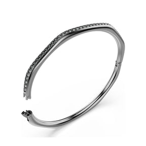 Swarovski Dextera rannerengas, tumma metalli ja harmaat kristallit