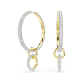 Swarovski Dextera rengaskorvakorut, keltakullattu ja kirkkaat kristallit, 5738201