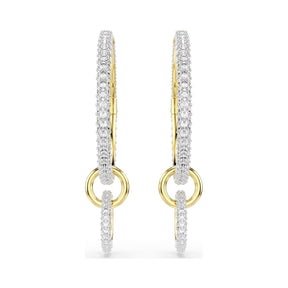 Swarovski Dextera rengaskorvakorut, keltakullattu ja kirkkaat kristallit, 5738201