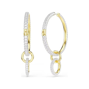 Swarovski Dextera rengaskorvakorut, keltakullattu ja kirkkaat kristallit, 5738201