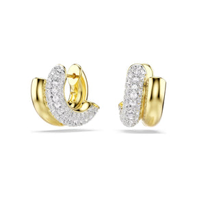 Swarovski Dextera rengaskorvakorut, keltakullattu ja kirkkaat kristallit, 5740735