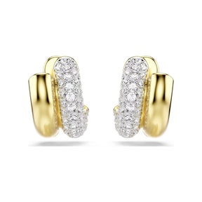 Swarovski Dextera rengaskorvakorut, keltakullattu ja kirkkaat kristallit, 5740735