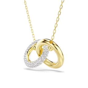 Swarovski Dextera riipus, keltakullattu ja kirkkaat kristallit, 5668820