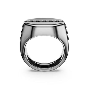 Swarovski Dextera sormus, tumma metalli ja kirkkaat kristallit