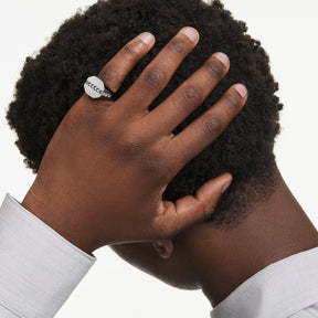 Swarovski Dextera sormus, tumma metalli ja kirkkaat kristallit