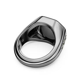 Swarovski Dextera sormus, tumma metalli ja kirkkaat kristallit