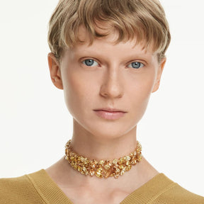 Swarovski Gema Choker kaulakoru, keltakullanväri ja keltaiset kristallit, 5708713