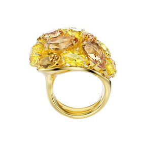 Swarovski Gema Cocktail sormus, keltakullanväri ja keltaiset kristallit