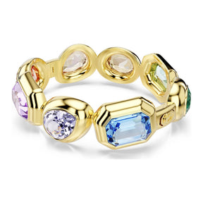 Swarovski Gema Cuff rannerengas, keltakullattu ja eriväriset kristallit