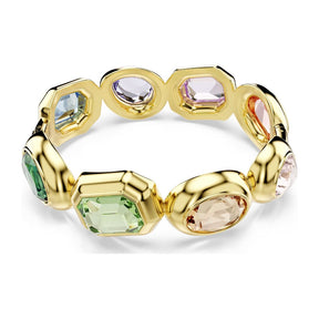 Swarovski Gema Cuff rannerengas, keltakullattu ja eriväriset kristallit