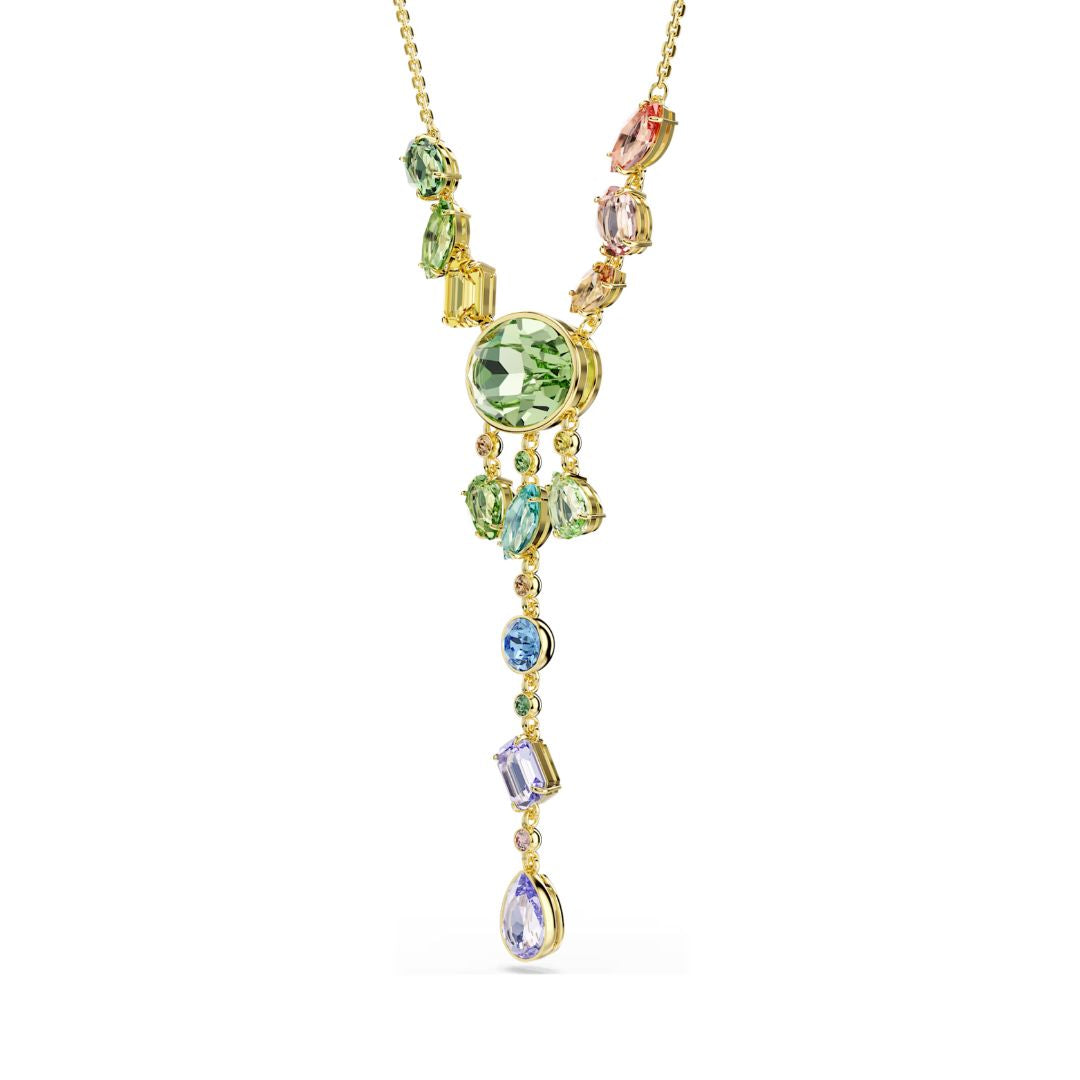 Swarovski Gema Y kaulakoru, keltakullattu ja eriväriset kristallit, 5737451