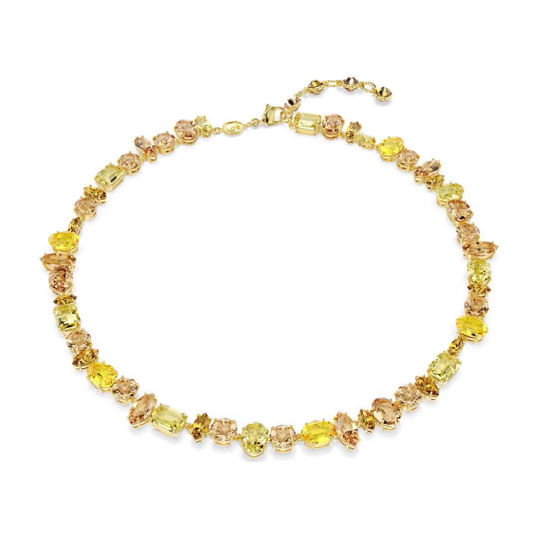 Swarovski Gema kaulakoru, keltakullattu ja eriväriset kristallit, 5718071