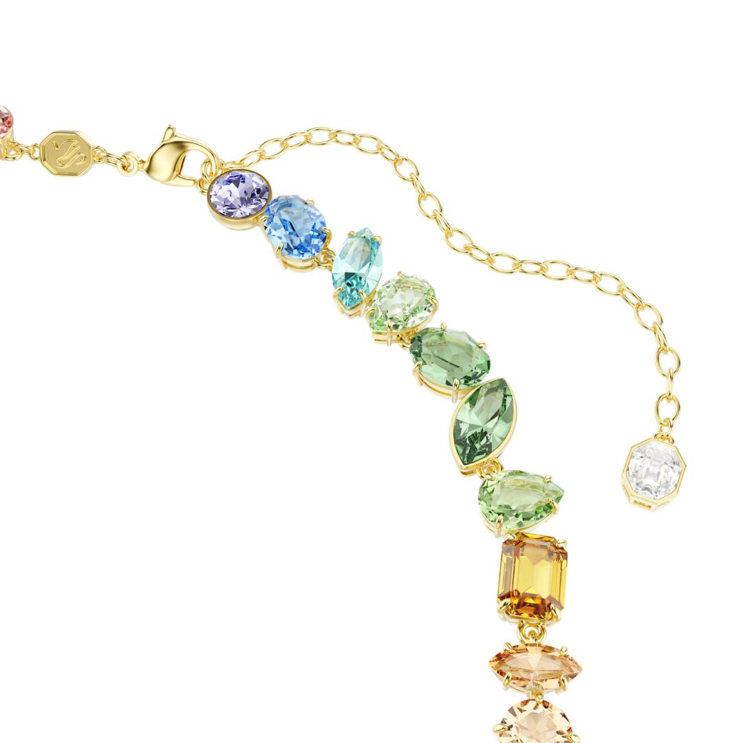 Swarovski Gema kaulakoru, keltakullattu ja eriväriset kristallit, 5737443