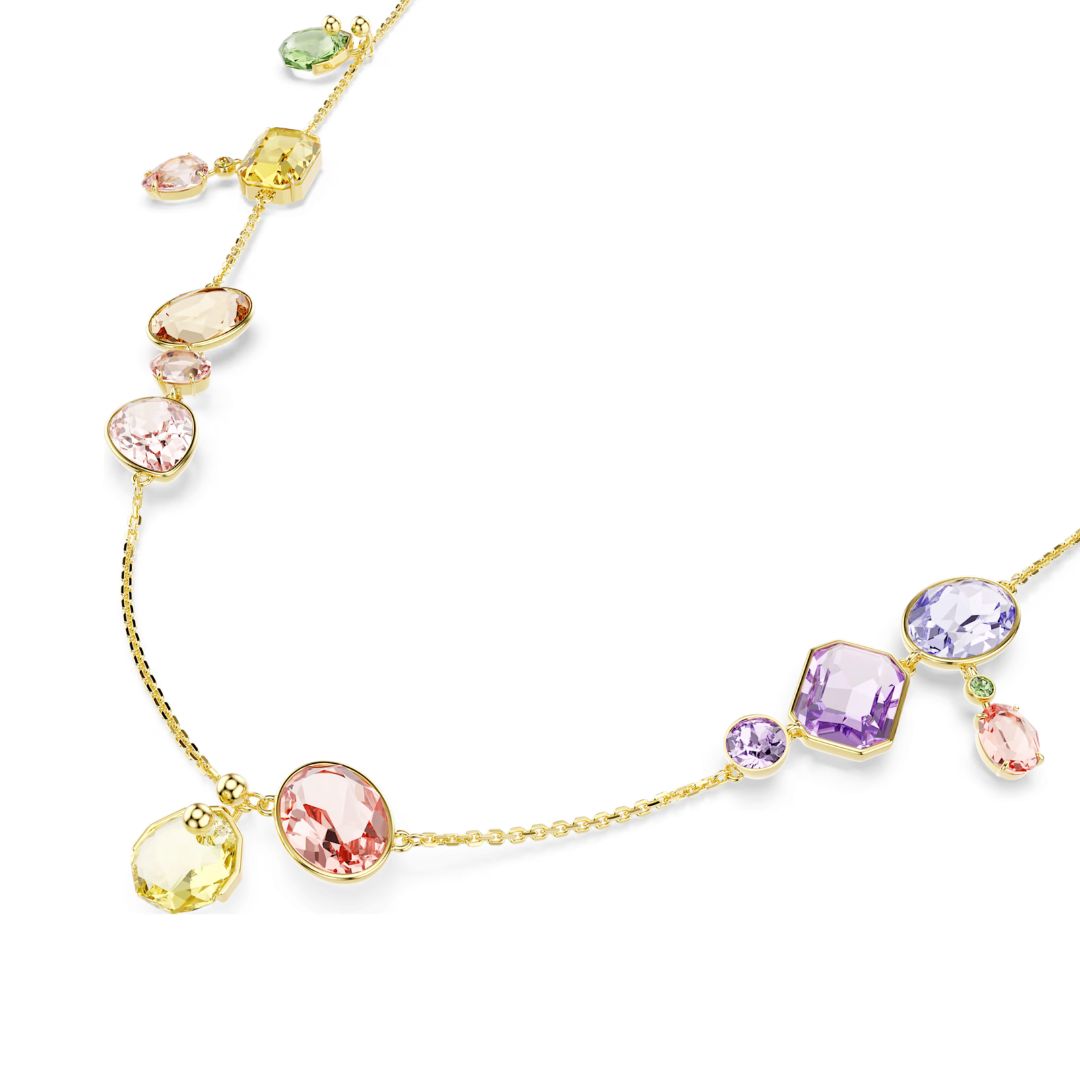 Swarovski Gema kaulakoru, keltakullattu ja eriväriset kristallit, 5737457