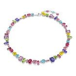 Swarovski Gema kaulakoru, vaalea metalli ja eri väriset kristallit 5656397
