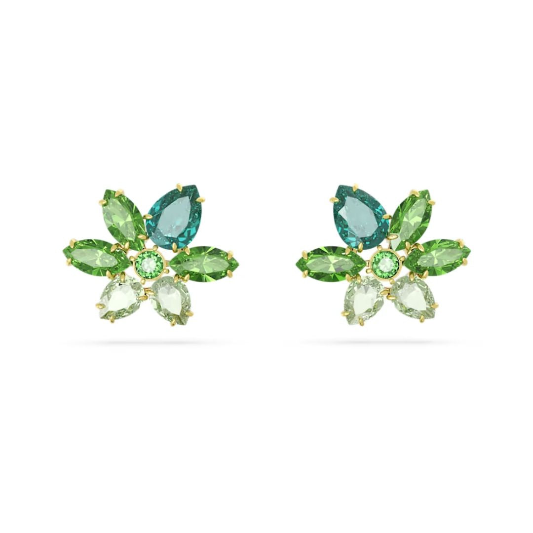 Swarovski Gema korvakorut, keltakullanväri ja vihreät kristallit 5658400