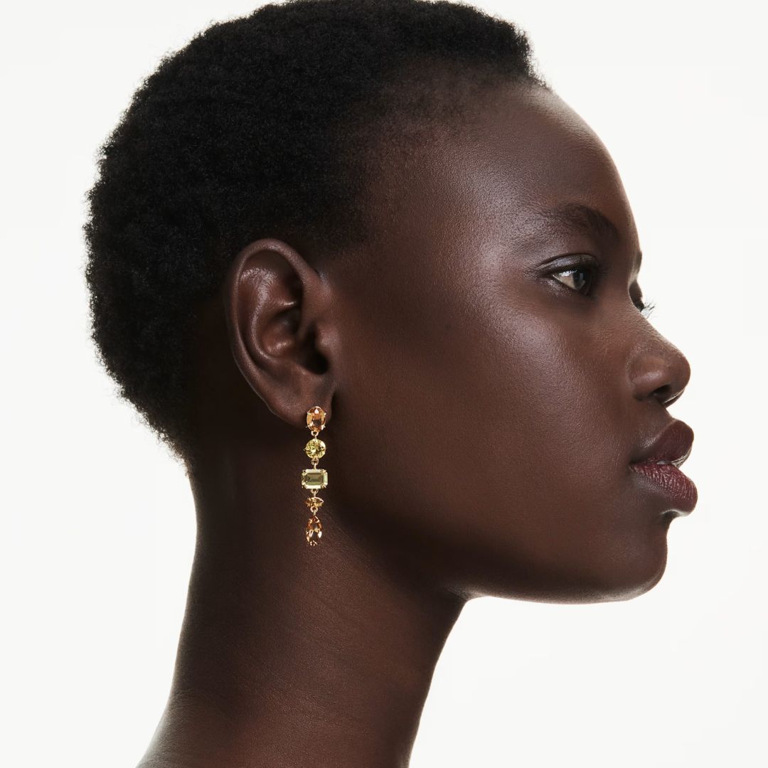 Swarovski Gema korvakorut, keltakullattu ja eriväriset kristallit, 5718073