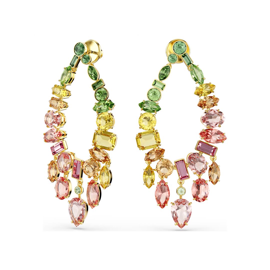 Swarovski Gema korvakorut, keltakullattu ja eriväriset kristallit, 5737445