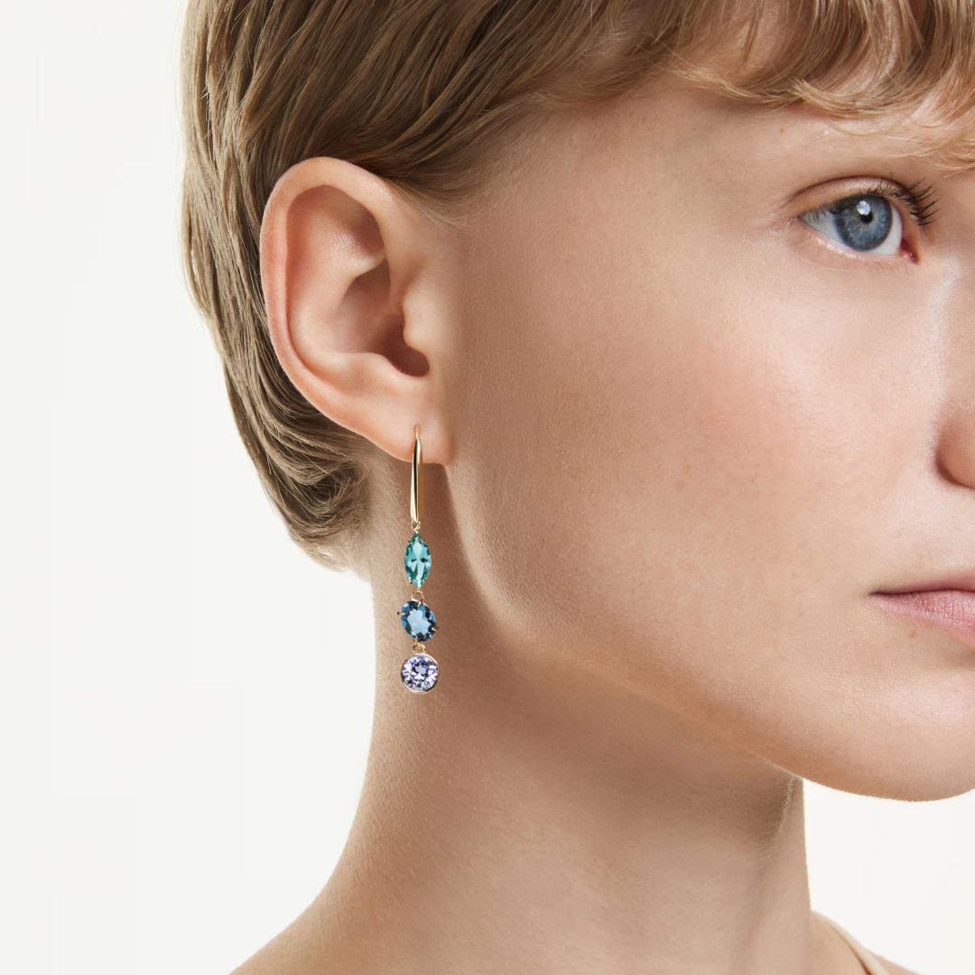 Swarovski Gema korvakorut, keltakullattu ja eriväriset kristallit, 5747917