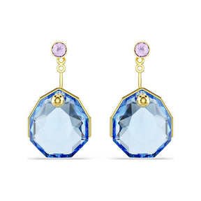 Swarovski Gema korvakorut, keltakullattu, siniset ja violetit kristallit, 5737449