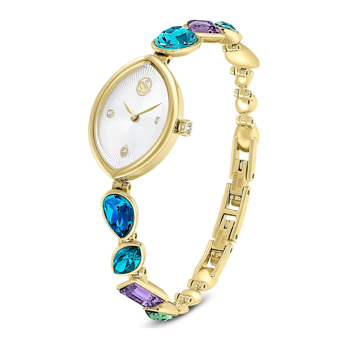 Swarovski Gema rannekello, kullansävy ja monivärinen kristalliranneke, 5749569