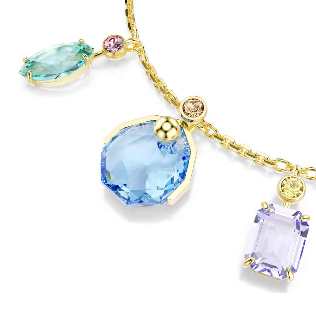 Swarovski Gema rannekoru, keltakullattu ja eriväriset kristallit, 5737442