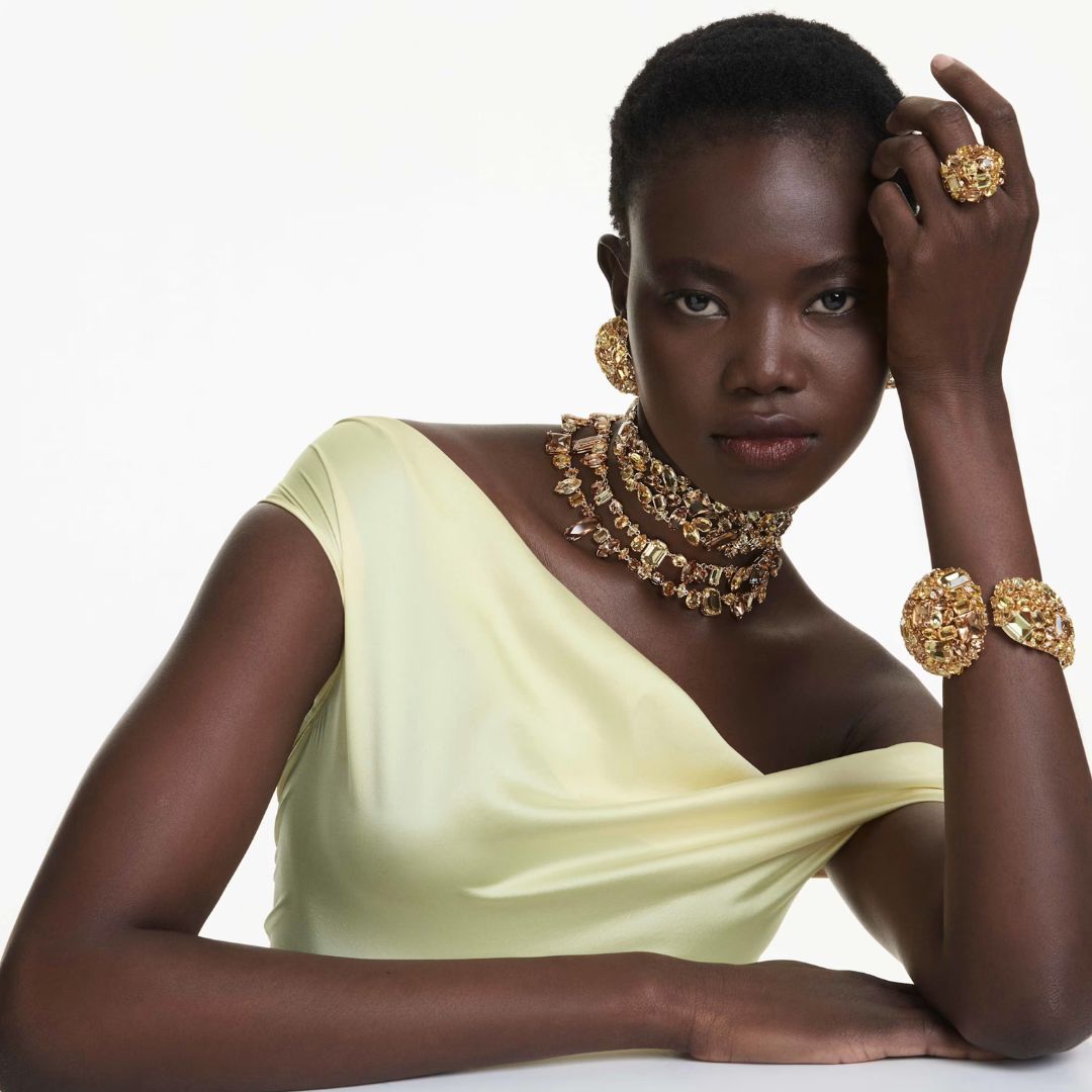 Swarovski Gema rannerengas, keltakullanväri ja eriväriset kristallit, 5734987