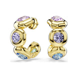 Swarovski Gema rengaskorvakorut, keltakullattu ja eriväriset kristallit, 5737444