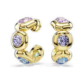 Swarovski Gema rengaskorvakorut, keltakullattu ja eriväriset kristallit, 5737444
